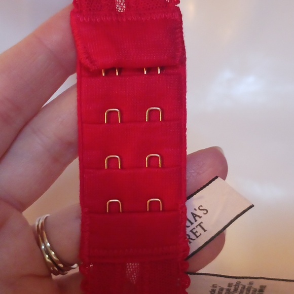 Victorias Secret Elegant Red Lace Babydoll Lingerie Size Large - Picture 10 of 13